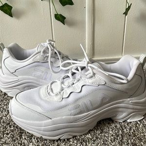 White Fila shoes